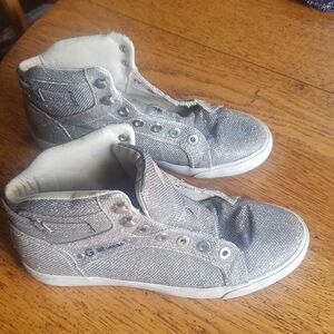G by Guess Gold Sparkly High-Top Sneakers Women’s Size 9 Metallic Vintage Shoes